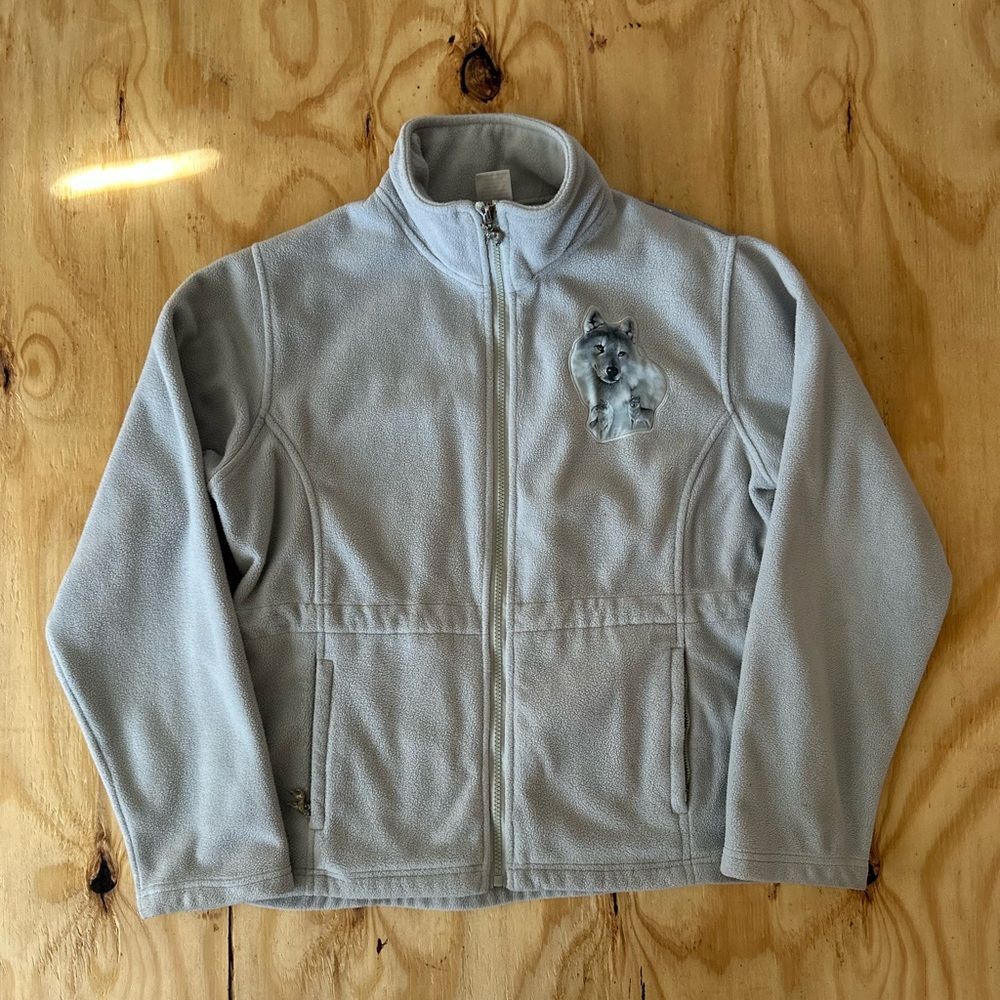 The Bradford Exchange Wolf Spirit Fleece Jacket Medium